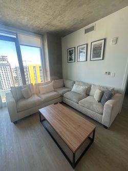 White L-Shaped Sectional