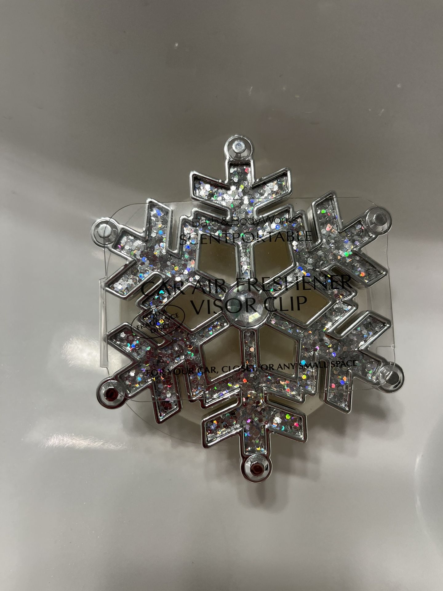 Christmas snowflake car air freshener visor clip