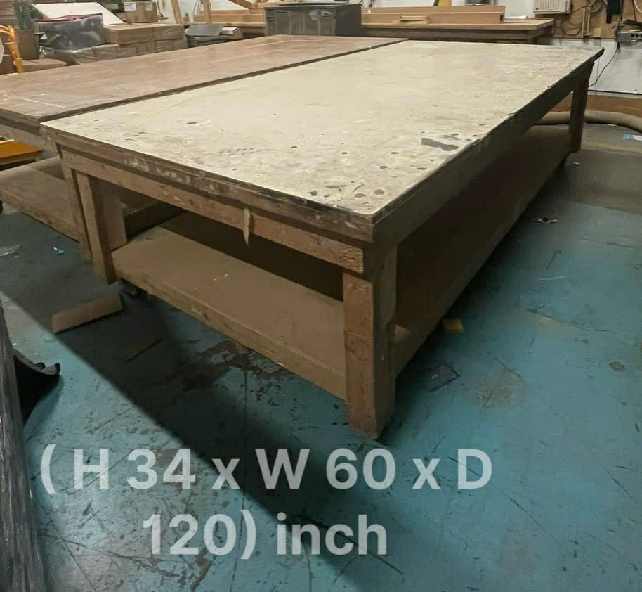Wood Work Table W Wheels - 1250lbs Forklift Safety Cage