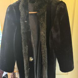 Mariel Black Faux Fur Coat 