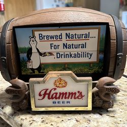 Vintage 1960s Hamm’s Flipper Barrel Motion Lighted Sign