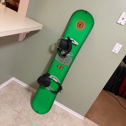 Vintage Burton Snowboard – Missing Binding Strap – 59” Board