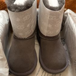 Ugg Grey Bailey Bow II Toddler 7