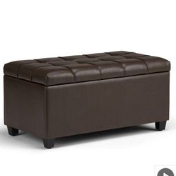 Leather Storage Ottoman Bench   $50obo