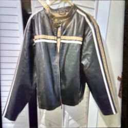 Men’s Brown Biker Coat 