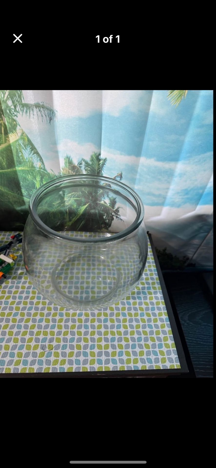 Round Glass Fish Aquarium 