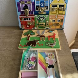 Wood Puzzle And Busy Board