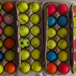 Golf Balls all different Colors