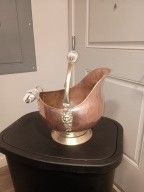 Vintage Copper Coal Shuttle