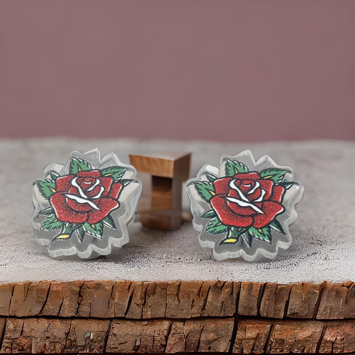 Neo Traditional Rose Stud Set BOGO!!👇🏻