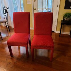 Gorgeous Red Chairs Set Of 2