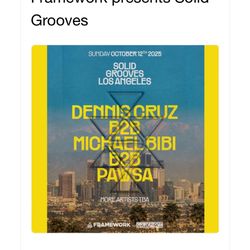 Solid grooves LA GA ticket