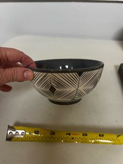 Ceramic Bowl with Geometric Pattern