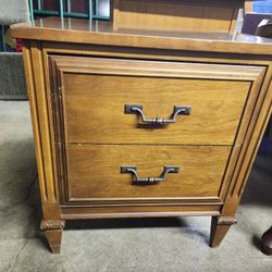 Antique Nightstand with cute peg feet 