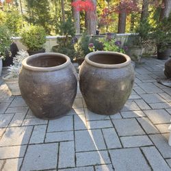 Planting Pots. Big Sturdy Ceramic Architectural Grade. Like New