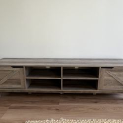 SALE!!! Barn Door 70" Rustic TV Stand — Low-Profile, Storage-Rich, Modern Farmhouse Style
