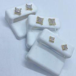 10k Real Diamond Earrings 