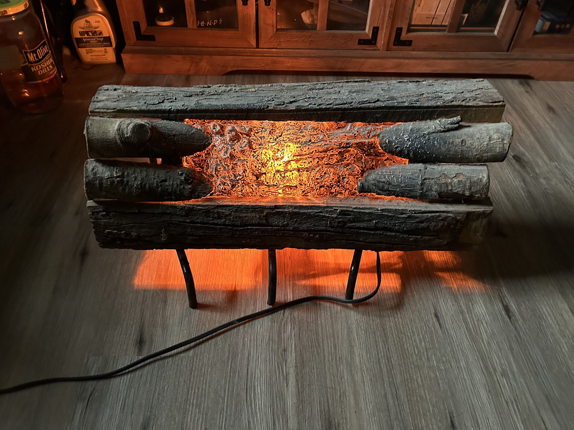Faux Wood Fire Grate Fireplace