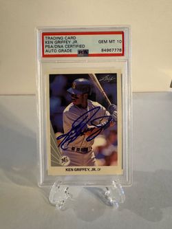 1990 Leaf - Ken Griffey Jr #245 Autographed 🔥PSA 10 Auto Grade🔥