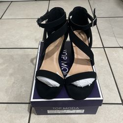Top Moda Suede Sandal Heels
