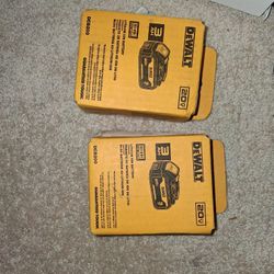 2 New 20 Volt Dewalt Batterys