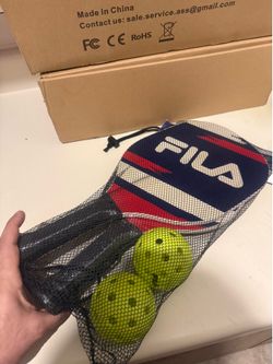 Pickleball Paddles Set of 2 - Includes 2 Pickleball Rackets, 2 Outdoor Pickleball Balls, Pickleball Racket Game Equipment Mesh Bag  New sealed packagi