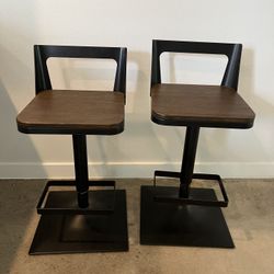 Adjustable Height Barstools - Set Of 2