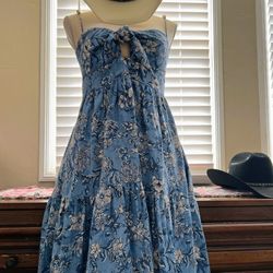 House of Harlow 1960 Floral Blue Dress