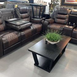 BRAND NEW LEATHER 2pc or 3pc RECLINING SOFA AND LOVESEAT OPTIONAL RECLINER WITH FREE DELIVERY