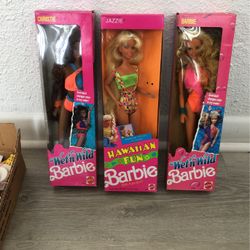 VINTAGE BARBIE’s Set Of 3, By Mattel 89/90
