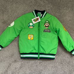 Brand New Super Mario Jacket Boys Luigi Sz 5/6