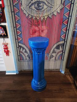 Vintage Neoclassical Roman/Greek Column Pedestal Resin 30"×9.5"