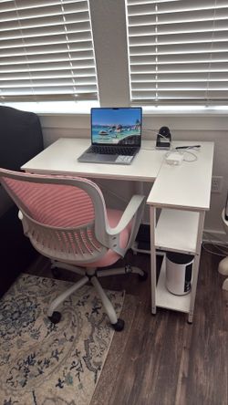 Computer desk with chair