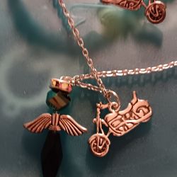 Motorcycle Angel Jewelry Set 
