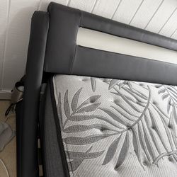 King size leather bed frame