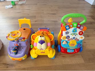 Kids Push Walker & Ride-On Toy Bundle