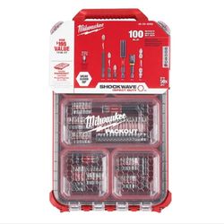 SHOCKWAVE Impact Duty Alloy Steel Screw Driver Bit Set with PACKOUT Case (100-Piece)
