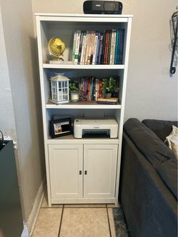 2 -White Book Shelve