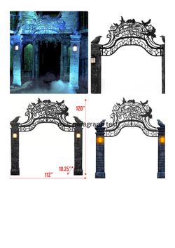 Nevermore Academy Halloween Archway Gate Decoration