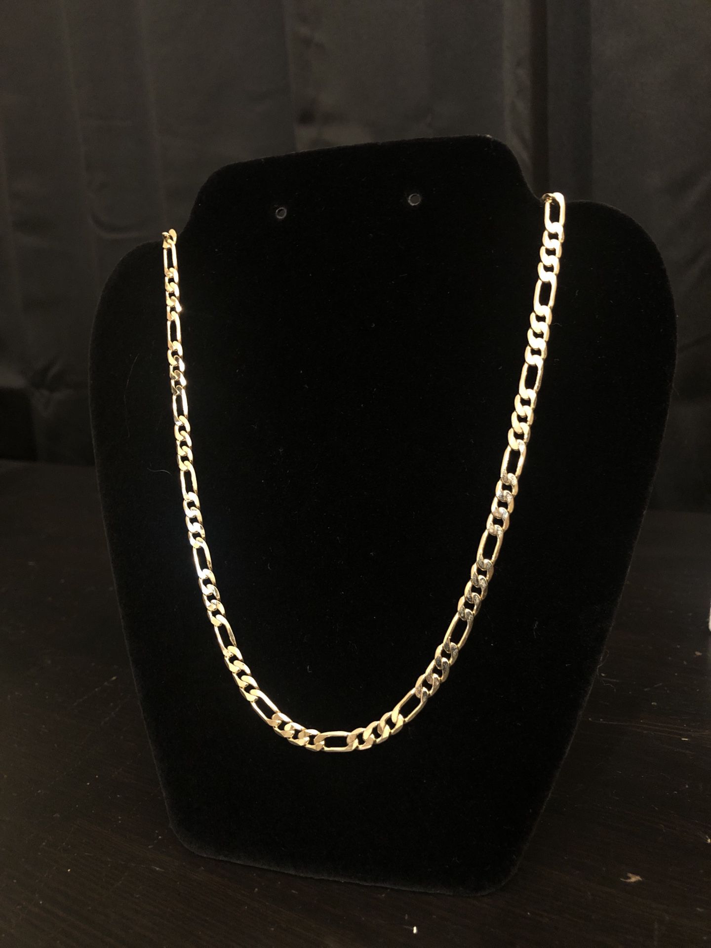 14k Gold Plated Figaro Chain 24”