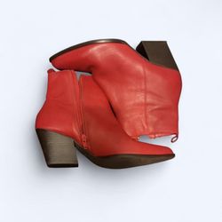 Seychelles Vibrant Red Booties 