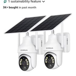 NEW 2 SECURITY SOLAR POWERED CAMERAS