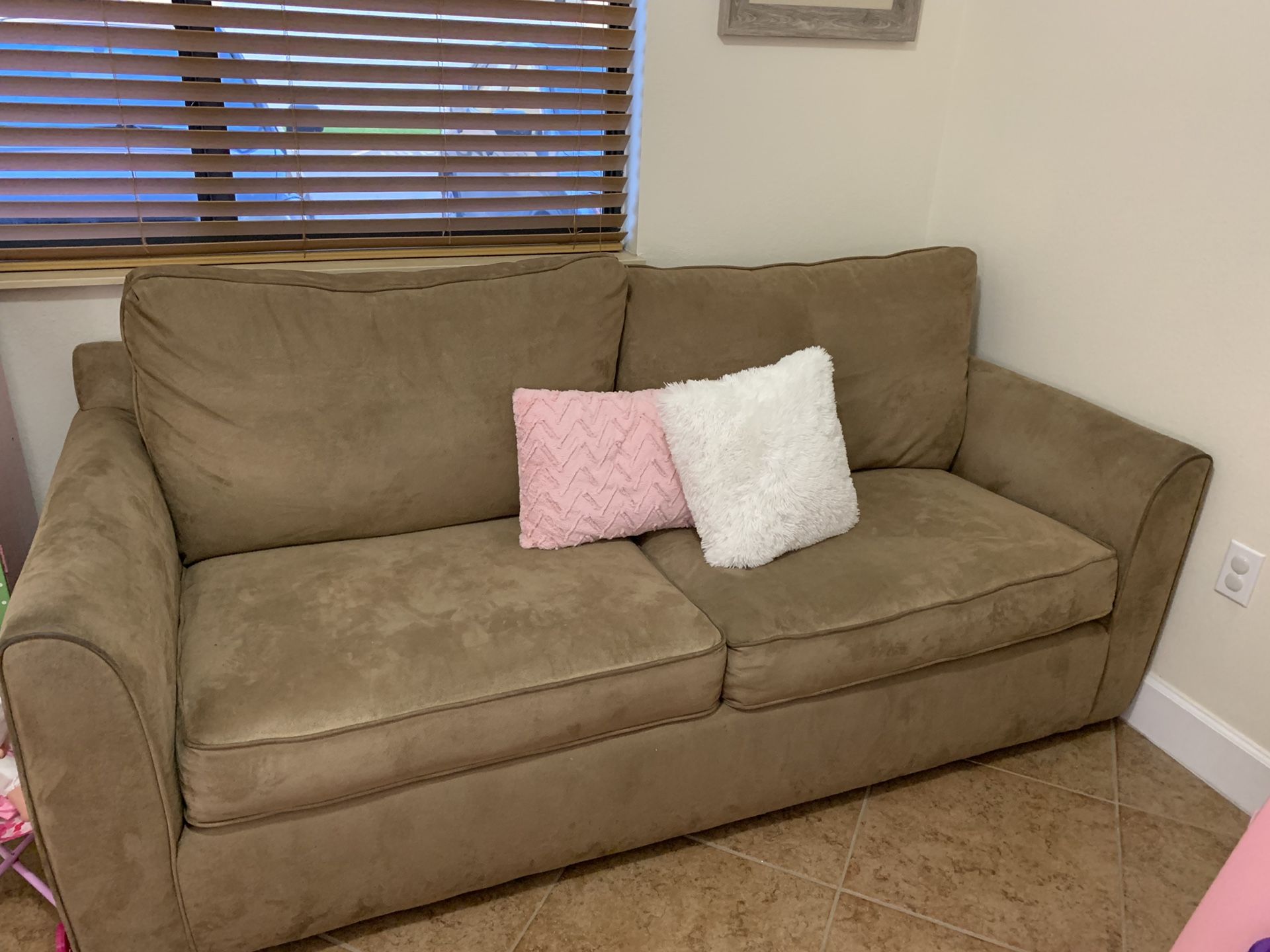 Beige Kevin Charles sofa bed from City Furniture - good clean conditions! Smoke and pet free home.