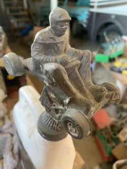 Cast Peuter Go Kart Trophy Hood Ornament 