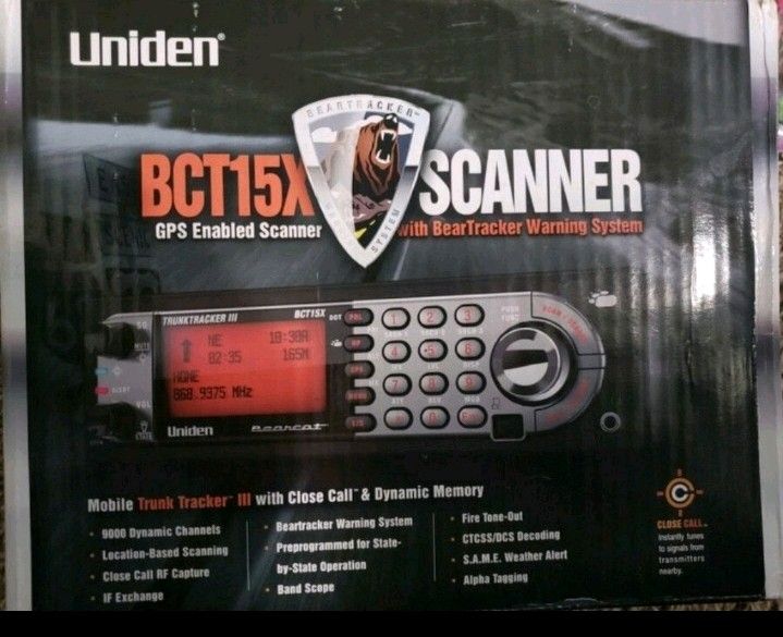 Uniden BCT115X Police Scanner With GPS Ant