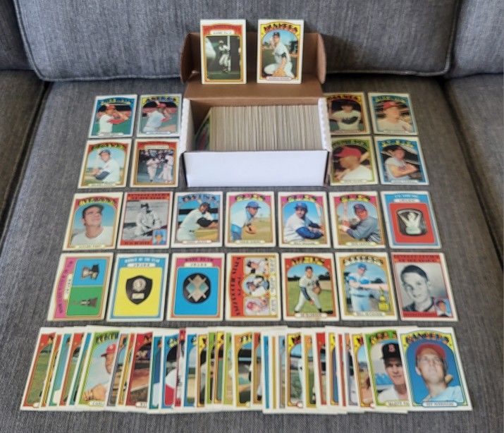Lot of 343 Total DIFFERENT 1972 Topps Baseball Cards HIGH NUMBERS HOF Roberto Clemente