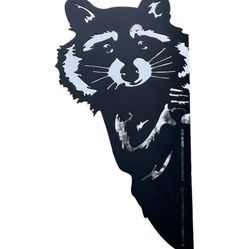 Peek-a-Boo Flipping Off Bigfoot Metal Sign - Humorous Animal Wall Art for Outdoor Garden, Farm, Patio Mountable Decorative Plaque (E)