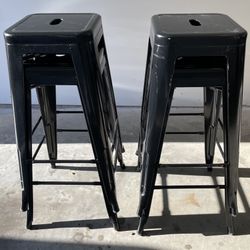 Black Metal Stools