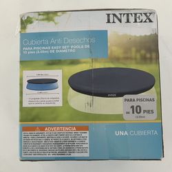 New-INTEX Pool Cover: for 10 ft. Round Easy Set Pools 12” Overhang - Snug Fit