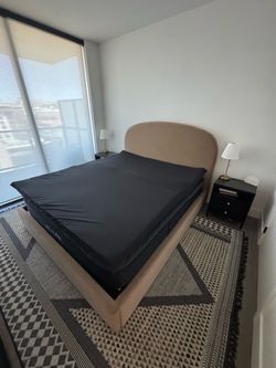 Living Spaces Gio California King Storage Bed and Helix Mattress